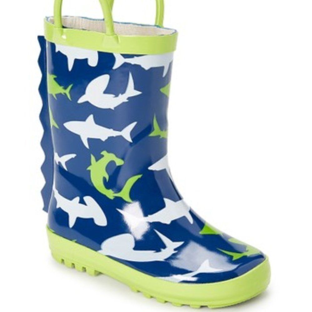 Lilly of New York Unisex Blue Shark Rain Boots 5
